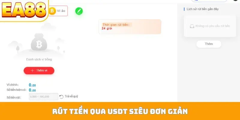 Rút tiền qua USDT siêu đơn giản